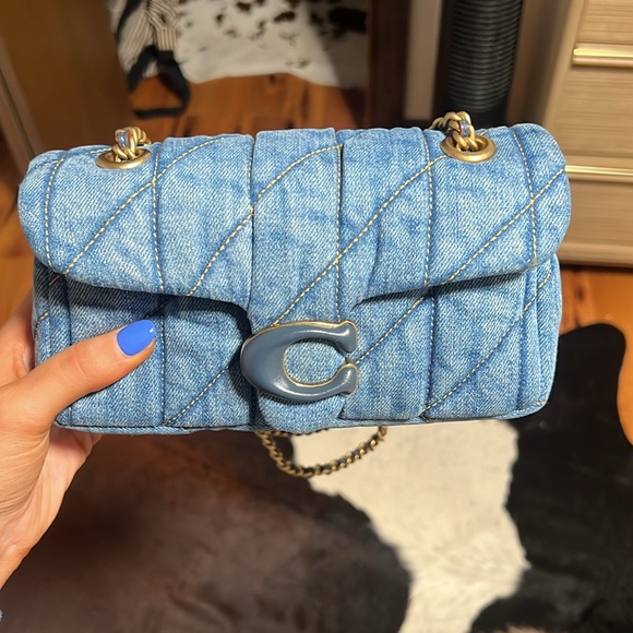 Denim Tabby 20 Coach Quilted Shoulder Bag - Picture 9 of 9